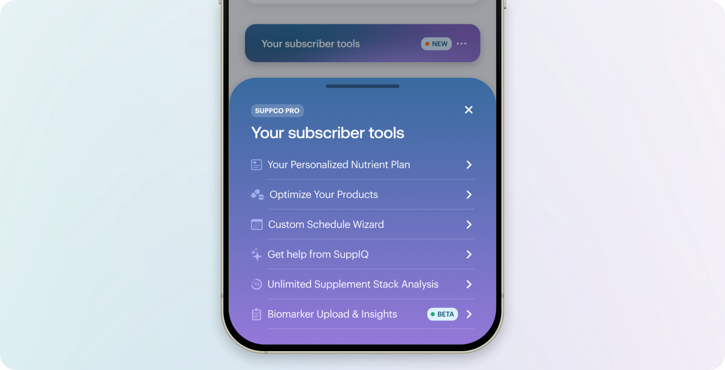 SuppCo Pro subscriber tools preview